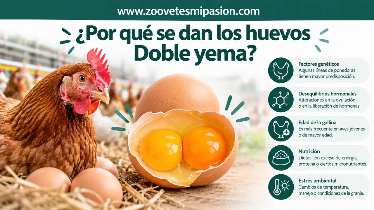 Por qué se dan los huevos Doble yema