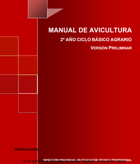 Libro: Manual de avicultura 2º año ciclo básico agrario.