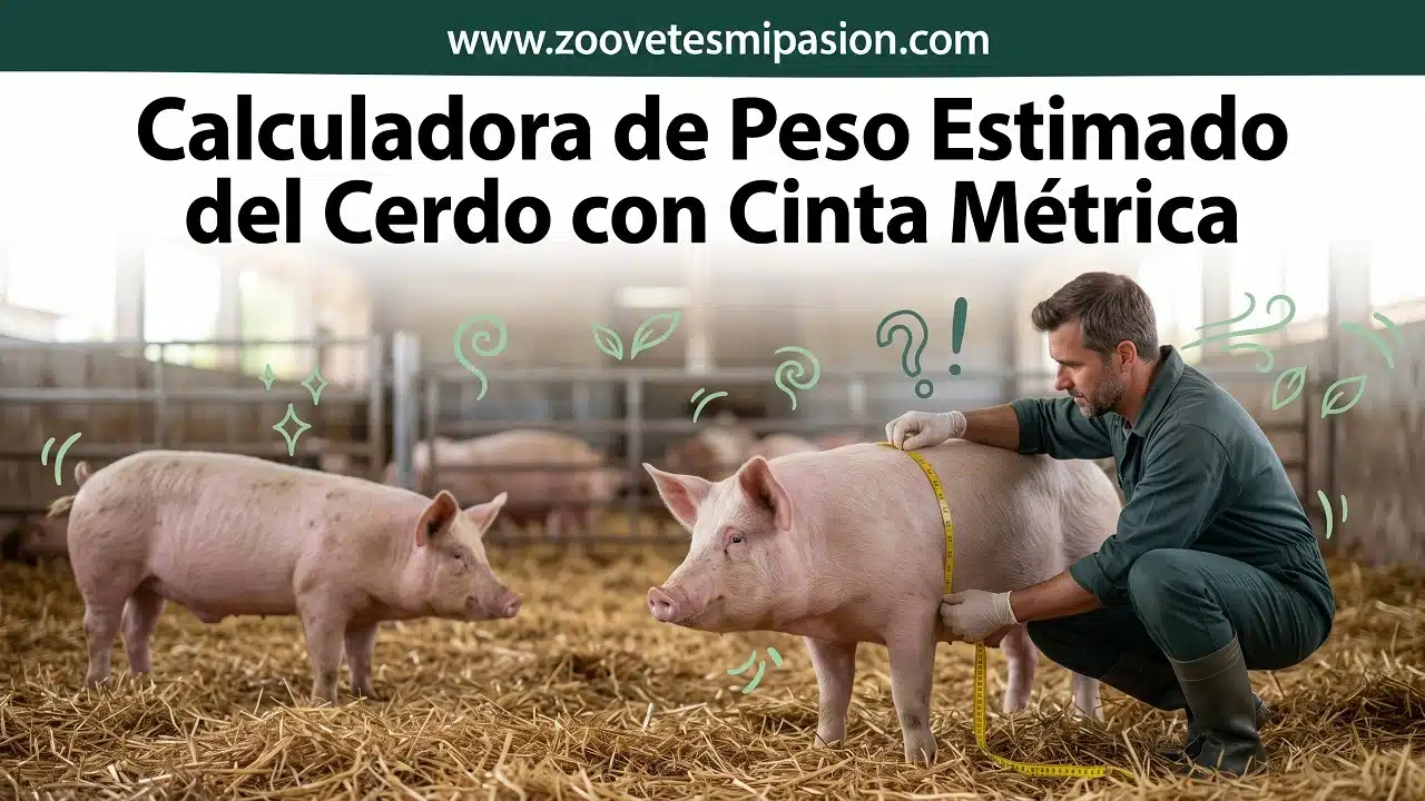Calculadora de Peso Estimado del Cerdo con Cinta Métrica (Perímetro Torácico y Largo)