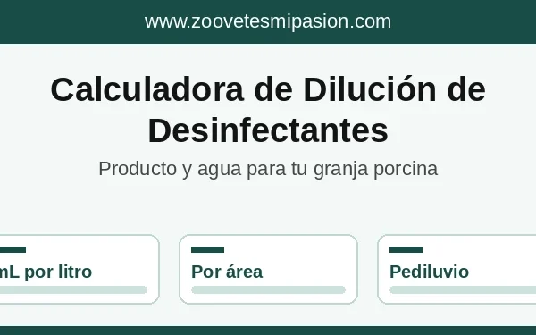 Calculadora de dilución de desinfectantes para granjas porcinas