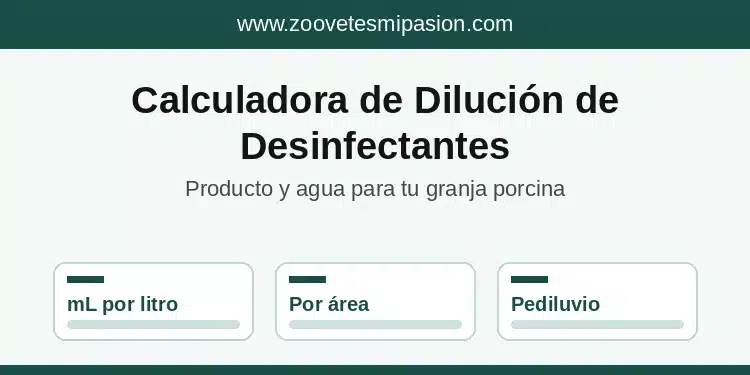 Calculadora de dilución de desinfectantes para granjas porcinas