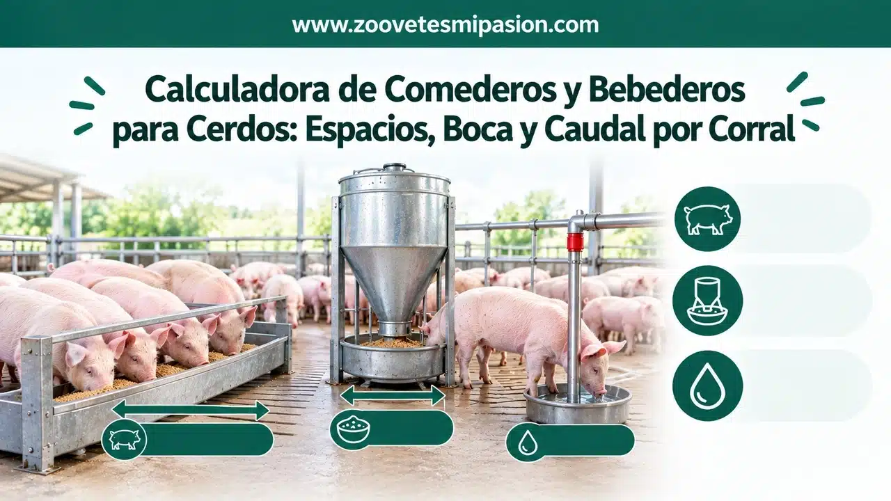 Calculadora de Comederos y Bebederos para Cerdos: Espacios, Boca y Caudal por Corral